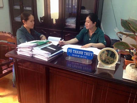 Với vai trò Giám đốc Phòng Giao dịch, bà Võ Thanh Thủy đã có nhiều đổi mới phương pháp quản lý hiệu quả.