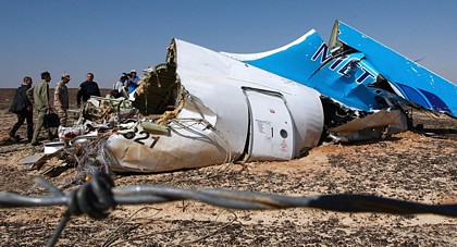 Chiếc máy bay Airbus A321 bị gài bom và phát nổ trên không. Ảnh: Sputnik