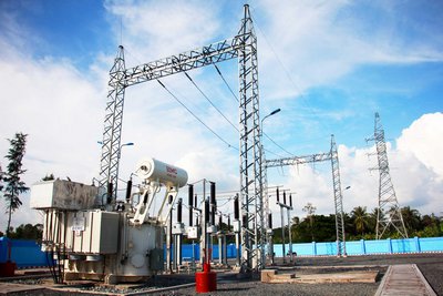 Trạm biến áp 110kV Phước Hòa hoàn thành cấp điện cho Khu công nghiệp Hòa Phú và một phần khu vực TP Vĩnh Long, TX Bình Minh, 2 huyện Long Hồ và Tam Bình. Ảnh: THANH LIÊM