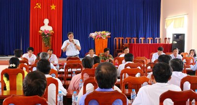 Ban Chỉ đạo phong trào Toàn dân đoàn kết xây dựng đời sống văn hóa tỉnh làm việc tại xã Long Phước