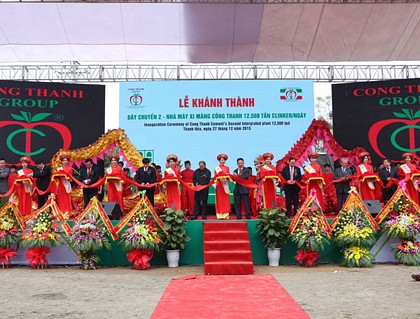 Khánh thành dây chuyền sản xuất xi măng lớn nhất Việt Nam