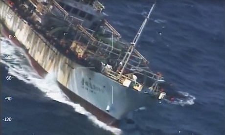Tàu cá Trung Quốc bị cảnh sát biển Argentina bắn chìm (Nguồn: AFP)