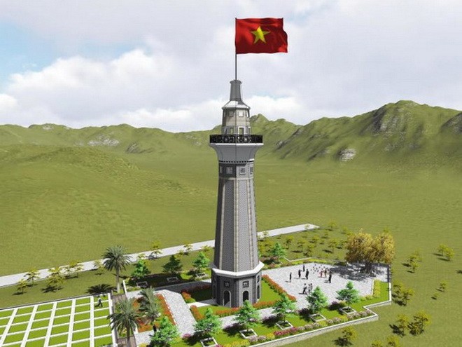 Phối cảnh “Cột cờ Lũng Pô – Nơi con sông Hồng chảy vào đất Việt”