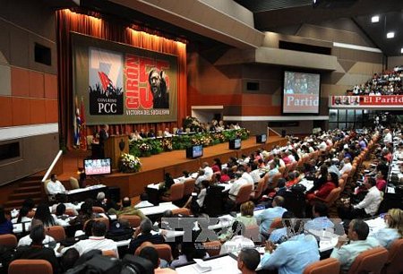 Toàn cảnh phiên bế mạc Đại hội đại biểu toàn quốc Đảng Cộng sản Cuba lần thứ VII, tại La Habana ngày 19/4. Ảnh: THX/TTXVN