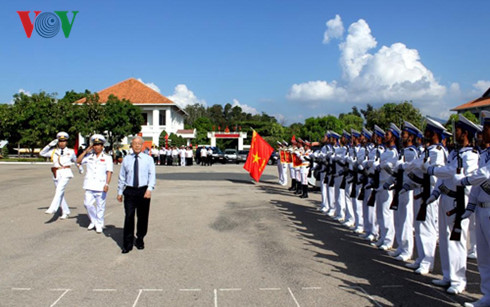 Tổng Bí thư Nguyễn Phú Trọng thăm Bộ Tư lệnh Vùng 4 Hải quân.