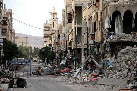 Những người nhà bị phá hủy tại Palmyra. (Nguồn: Sputnik)
