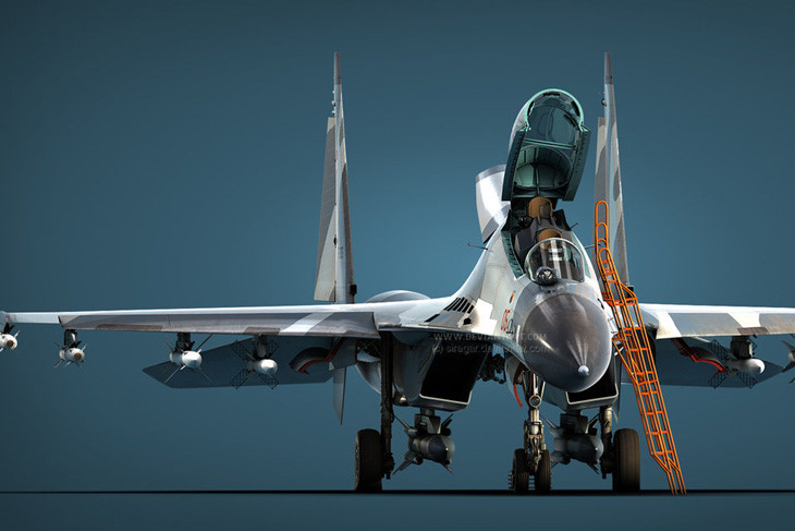 Su-30MK2 được gắn hệ thống tiếp nhiên liệu trên không phục vụ những chuyến bay cự ly xa. Ảnh: deviantart.