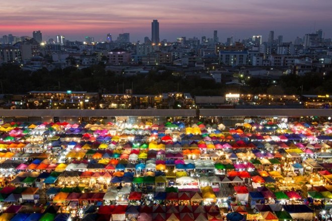 Khu chợ nhiều màu sắc tại Bangkok, Thái Lan. Ảnh: Kajan Madrasmail.