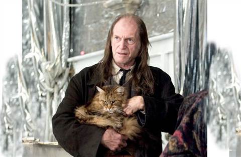 David Bradley vào vai giám thị nghiêm khắc Argus Filch của trường phép thuật Hogwarts trong 