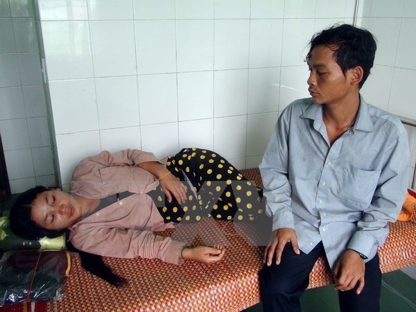 Một người dân có triệu chứng như bệnh bạch hầu được điều trị tại Trung tâm y tế huyện Phước Sơn, Quảng Nam. (Ảnh minh họa: Đỗ Trưởng/TTXVN)