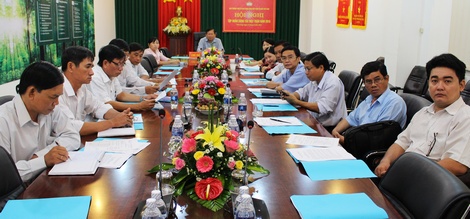 Các đại biểu tham dự tập huấn tại điểm cầu Vĩnh Long. 