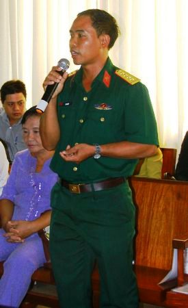 Đại úy Xiêm Miệp- Đại đội phó Đại đội Trinh sát 5 (Bộ Chỉ huy Quân sự tỉnh Bình Thuận) chia sẻ việc học tập và làm theo gương Bác.