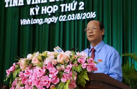 Chủ tịch HĐND tỉnh- Trương Văn Sáu phát biểu khai mạc kỳ họp