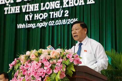 Bí thư Tỉnh ủy- Trần Văn Rón dự và phát biểu tại kỳ họp