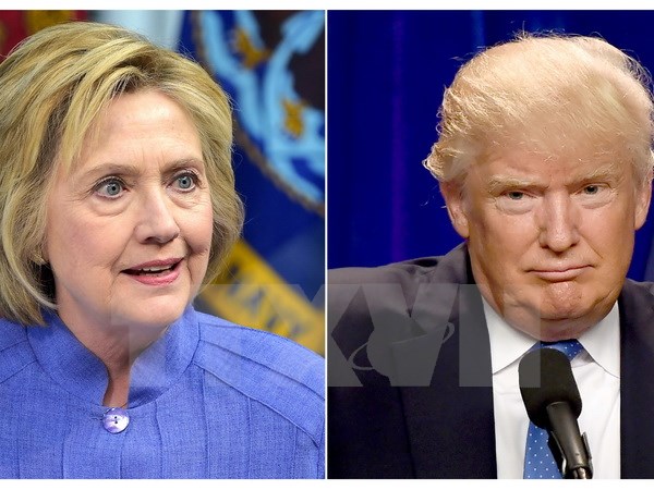 Bà Hillary Clinton và ông Donald Trump. (Ảnh: AFP/TTXVN)