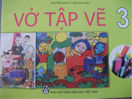Tranh của Lê Thị Ngọc Trinh được Nhà Xuất bản Giáo dục Việt Nam làm bìa vở tập vẽ lớp 3.