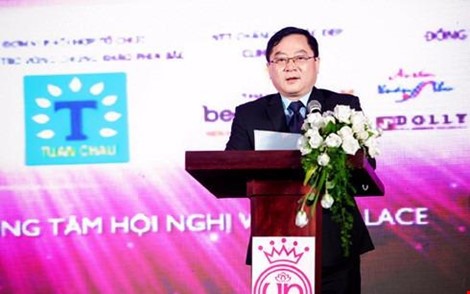 Ông Lê Xuân Sơn - Tổng Biên tập báo Tiền Phong, Trưởng ban tổ chức cuộc thi phát biểu tại một buổi họp báo. Ảnh: VOV