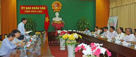 Phó Chủ tịch UBND tỉnh- Lữ Quang Ngời tiếp và làm việc với đoàn.