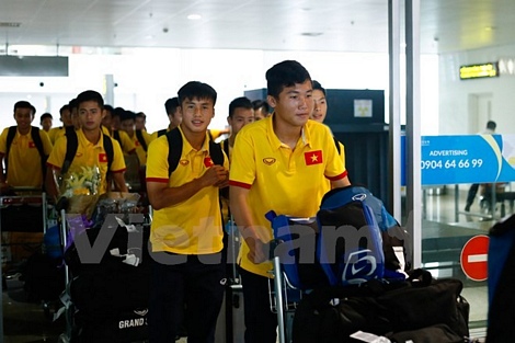 Sau lứa U16 của Văn Quyến, đây là lần đầu tiên U16 Việt Nam tiến xa như thế ở sân chơi châu lục. (Ảnh: Minh Chiến/Vietnam+)