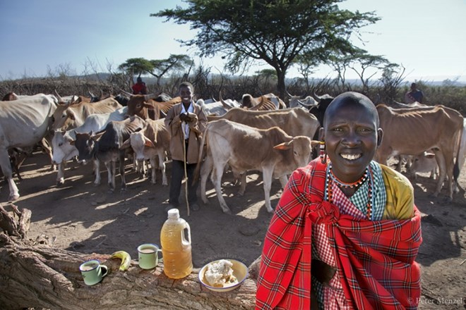 Noolkisaruni Tarakuai, vợ trưởng làng Maasai, ăn 800 calo mỗi ngày.(Nguồn: brightside)