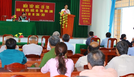 Đại biểu Lưu Thành Công giải đáp kiến nghị của cử tri