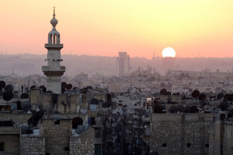 Cảnh hoàng hôn ở Aleppo (Syria). (Nguồn: AP)