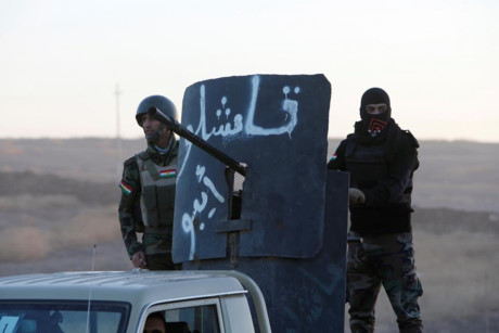 Lực lượng Peshmerga sau khi giành một số thắng lợi tiến sát Mosul. (ảnh: reuters)