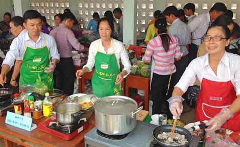 Hội thi nấu ăn giúp các chị em trao đổi kinh nghiệm, góp phần hoàn thành công việc gia đình, nhiệm vụ xã hội.