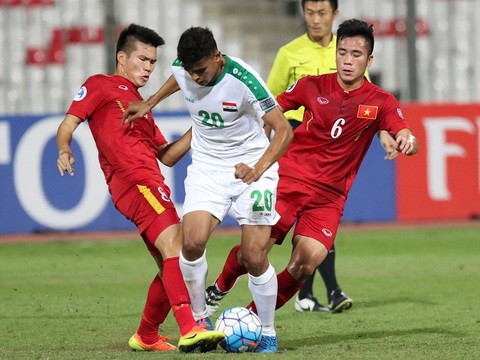 U19 Việt Nam (áo đỏ) làm nên điều kỳ diệu tại VCK U19 châu Á 2016.Ảnh: AFC