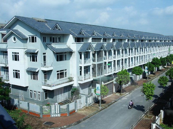 Các căn hộ liền kề tại khu đô thị Xuân Phương, huyện Hoài Đức của Hà Nội. (Ảnh: Tuấn Anh/TTXVN)
