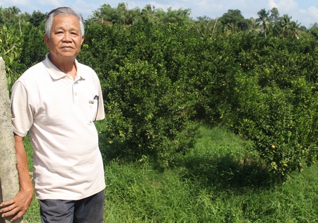 Ông Thân Văn Tặng (xã Đông Thạnh- TX Bình Minh)- một trong những người tiên phong làm giàu trên quê hương nông thôn mới.