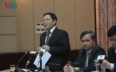Ông Nguyễn Văn Hậu, Trưởng ban tổ chức Lễ hội Chùa Hương thông tin về công tác chuẩn bị lễ hội.