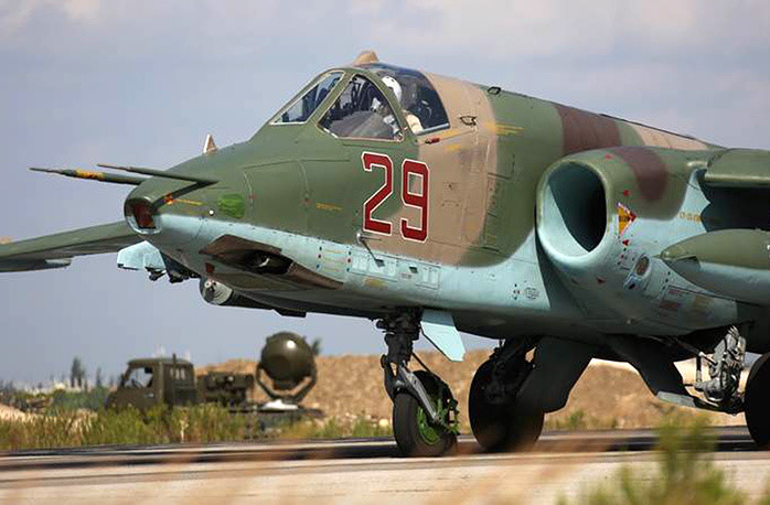 Một chiếc cường kích Su-25SM. Ảnh: TASS