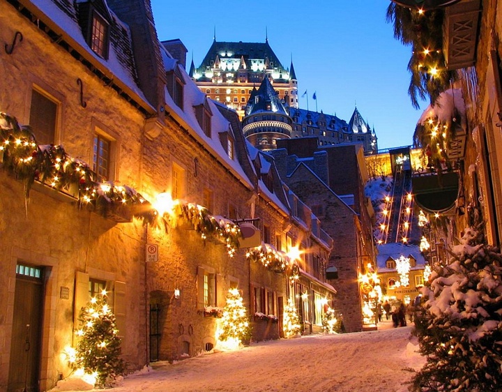 Nếu bạn muốn tìm một chốn nghỉ đông, thành phố Québec, Canada chính là nơi lý tưởng vì tháng 2 hàng năm, nơi đây sẽ tổ chức lễ hội mùa đông dành cho du khách. (Nguồn: NatGeo)