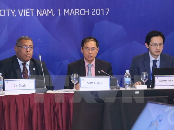 Chủ tịch SOM APEC 2017 Bùi Thanh Sơn. (Ảnh: Doãn Tấn/TTXVN)