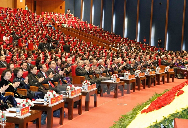 Các đại biểu tham dự Phiên khai mạc Đại hội. (Ảnh: TTXVN)