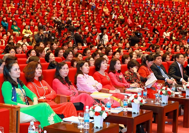 ​Các đại biểu tham dự Phiên khai mạc Đại hội. (Ảnh: TTXVN)