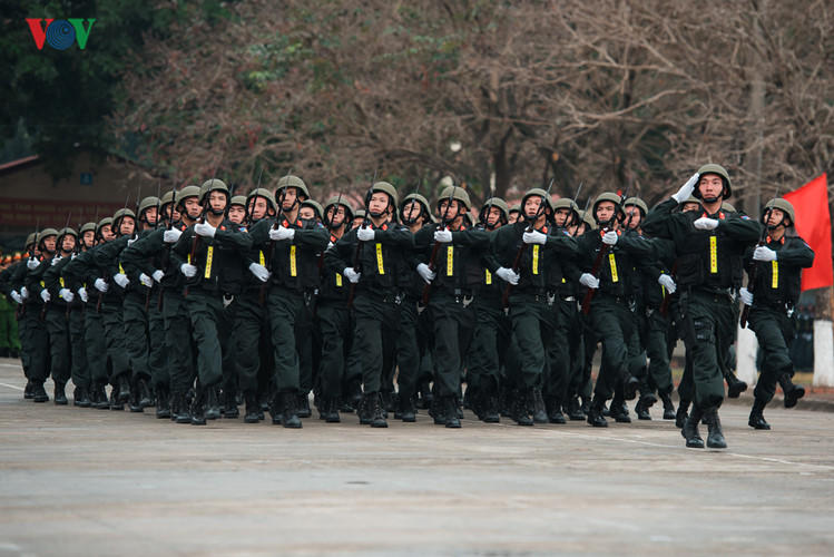 Khối đại diện Tiểu đoàn Cảnh sát đặc nhiệm số 1.