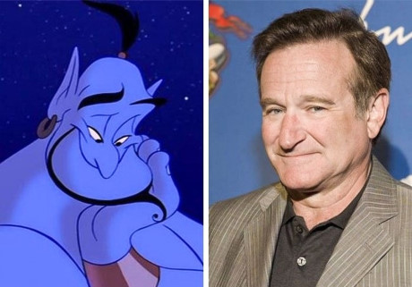 Nam diễn viên quá cố Robin Williams và cái mũi giống hệt thần đèn Genie.
