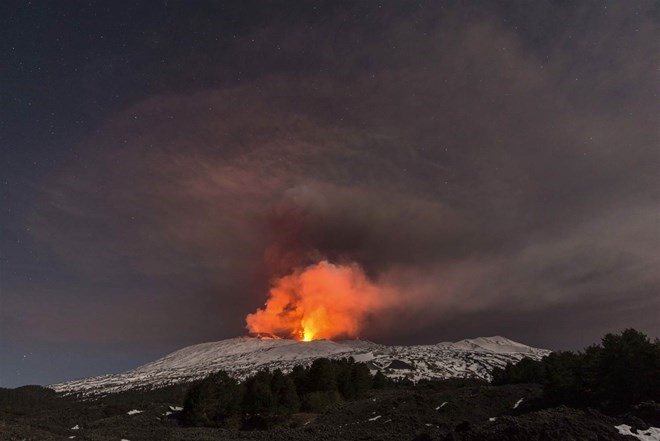 Núi lửa Etna phun trào. (Nguồn: AFP)