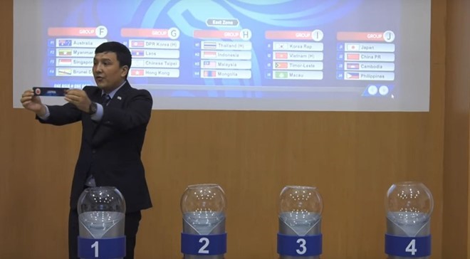 U23 Việt Nam nằm ở bảng I tại vòng loại giải U23 châu Á 2018