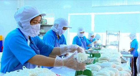 Vĩnh Long có rất nhiều thế mạnh về sản xuất hàng hóa, nông sản. Trong ảnh: Cơ sở sản xuất bún bánh phở Ba Khánh.