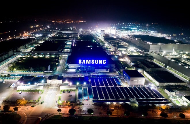 Toàn cảnh nhà máy Samsung Điện tử Thái Nguyên. 