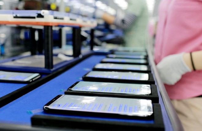 Việc sản xuất Galaxy S8/S8 Plus tại nhà máy Samsung Điện tử Thái Nguyên được bắt đầu từ cuối tháng Hai, đầu tháng Ba.