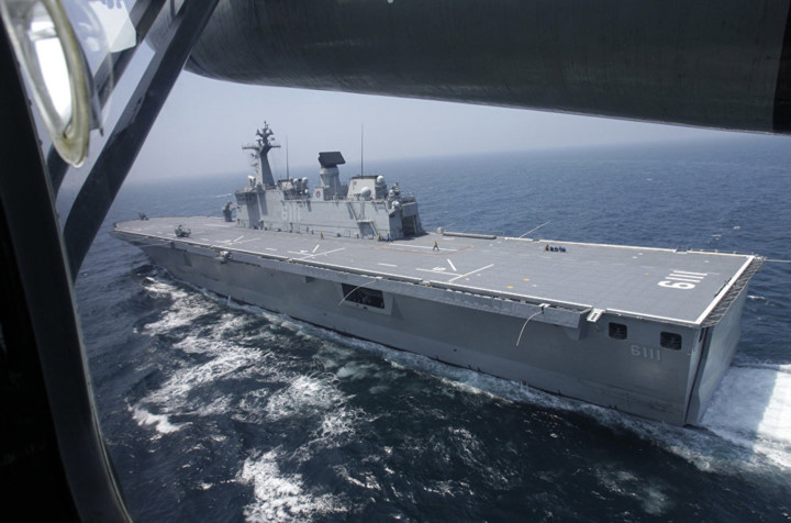 Tàu đổ bộ tấn công mang trực thăng lớp Dokdo của Hải quân Hàn Quốc. (Ảnh: AP)