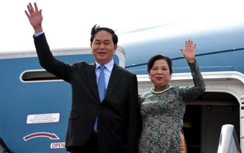 Chủ tịch nước Trần Đại Quang và Phu nhân