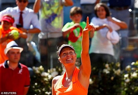 Sharapova giành chiến thắng ở trận ra quân tại Rome, và giành vé dự vòng loại Wimbledon 2018. (Nguồn: Reuters)