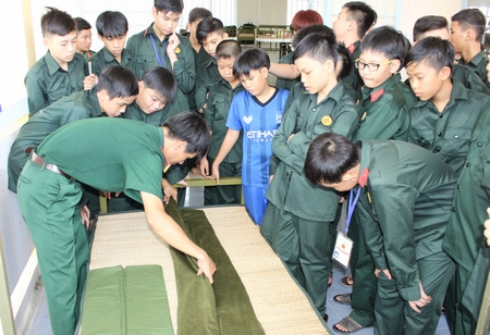 Nhiều em học sinh rất hứng thú với học kỳ hè quân đội.