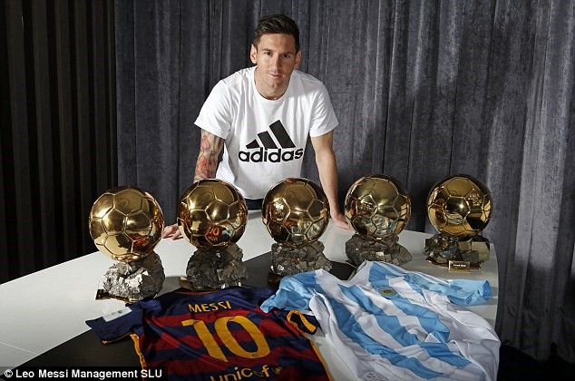 Messi đã giành 5 danh hiệu Quả bóng vàng trong sự nghiệp