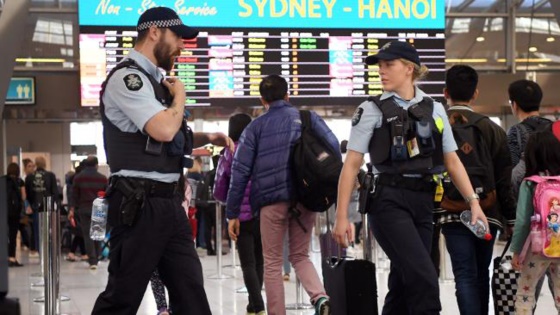 An ninh được tăng cường tại sân bay Sydney sau khi âm mưu tấn công khủng bố bị phá. Ảnh: THE AUSTRALIAN